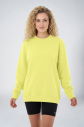 Peak Kadın Toz Sarı Oversize Bisiklet Yaka Basic Sweatshirt | 7015 - 2