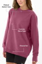 Peak Kadın Plum Oversize Bisiklet Yaka Basic Sweatshirt | 7015 - 3