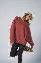 Peak Kadın Rouge Oversize Bisiklet Yaka Basic Sweatshirt | 7015 - 2