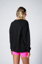 Peak Kadın Siyah Oversize Bisiklet Yaka Basic Sweatshirt | 7015 - 8