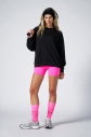 Peak Kadın Siyah Oversize Bisiklet Yaka Basic Sweatshirt | 7015 - 9