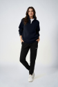 Peak Kadın Lacivert Oversize Fermuarlı Yaka Sweatshirt | 7012 - 6