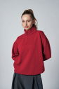 Peak Kadın Kırmızı Oversize Fermuarlı Yaka Sweatshirt | 7012 - 1