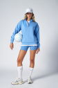 Peak Kadın Mavi Oversize Fermuarlı Yaka Sweatshirt | 7012 - 10
