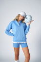 Peak Kadın Mavi Oversize Fermuarlı Yaka Sweatshirt | 7012 - 6