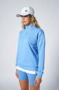 Peak Kadın Mavi Oversize Fermuarlı Yaka Sweatshirt | 7012 - 8