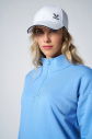 Peak Kadın Mavi Oversize Fermuarlı Yaka Sweatshirt | 7012 - 3