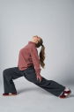 Peak Kadın Pudra Oversize Fermuarlı Yaka Sweatshirt | 7012 - 3