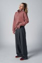 Peak Kadın Pudra Oversize Fermuarlı Yaka Sweatshirt | 7012 - 4