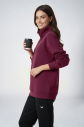 Peak Kadın Bordo Oversize Fermuarlı Yaka Sweatshirt | 7012 - 2