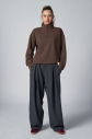 Peak Kadın Toprak Oversize Fermuarlı Yaka Sweatshirt | 7012 - 3