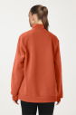 Peak Kadın Bakır Oversize Fermuarlı Yaka Sweatshirt | 7012 - 3