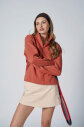 Peak Kadın Bakır Oversize Fermuarlı Yaka Sweatshirt | 7012 - 7