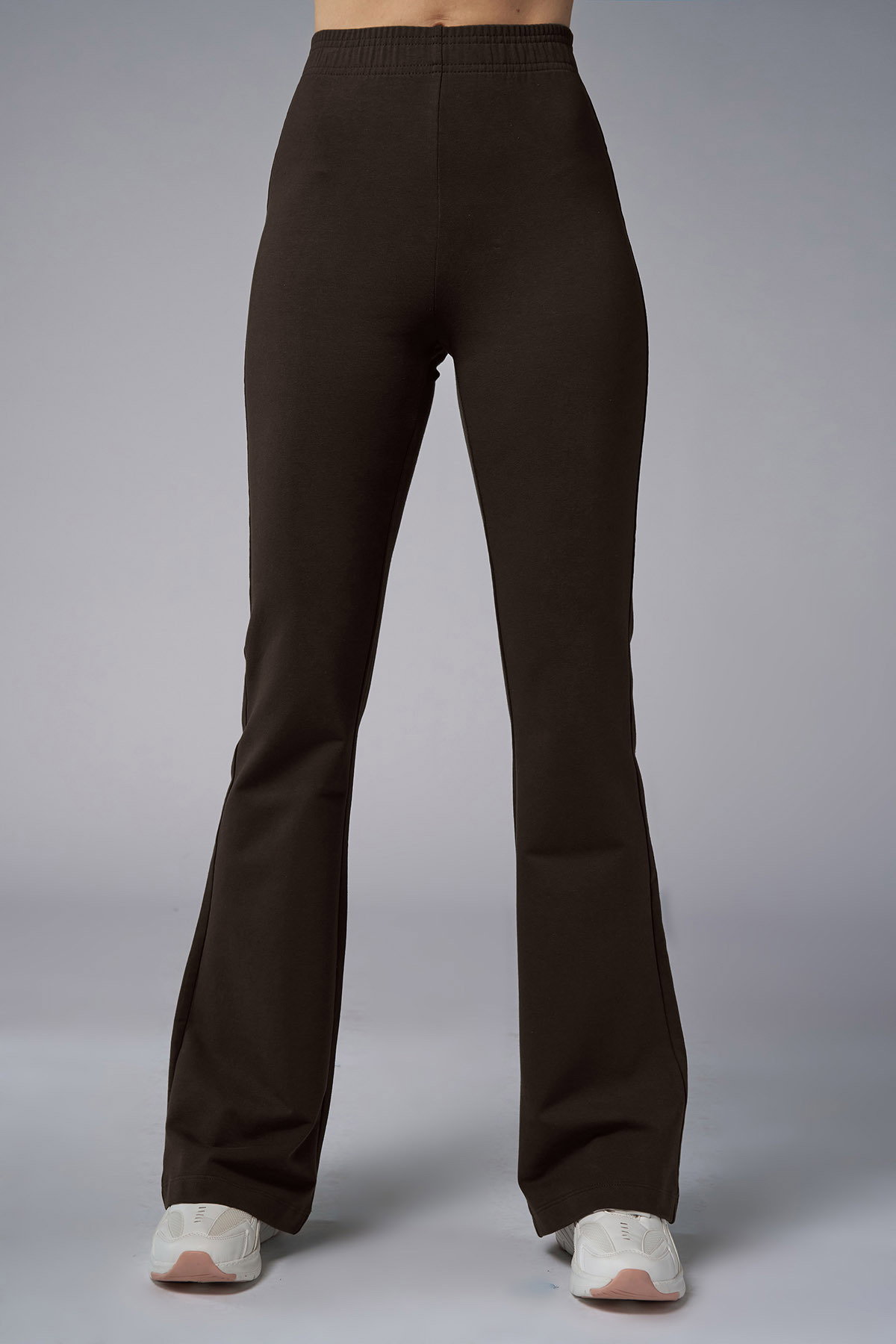 Peak Kadın Kahverengi Yüksek Bel Flare Pantolon Eşofman Altı | 7028 - PEAK