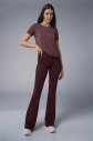Peak Kadın Koyu Bordo Yüksek Bel Flare Pantolon |7028 - 6