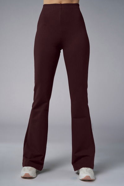 Peak Kadın Koyu Bordo Yüksek Bel Flare Pantolon |7028 