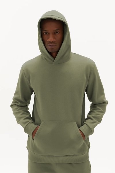 Quicktime Erkek Aliminium Kapüşonlu Oversize Sweatshirt 7003