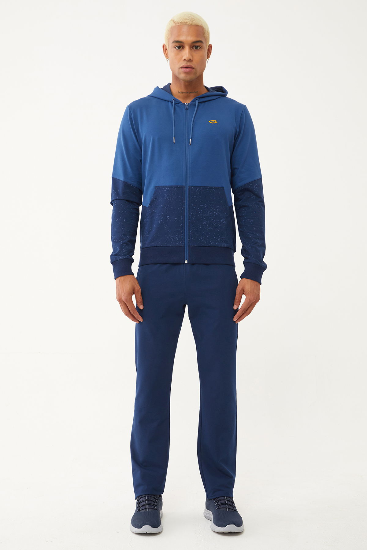 Quicktime Erkek Lacivert Kapüşonlu Eşofman Takımı | 7007 - QUICKTIME
