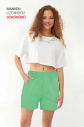 QuickTime Kadın Water Yüksek Bel Pamuklu Cepli Beli Lastikli Spor Şort | 7006 - 2